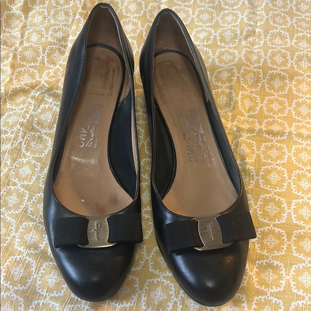 Salvatore Ferragamo Black Leather Shoes